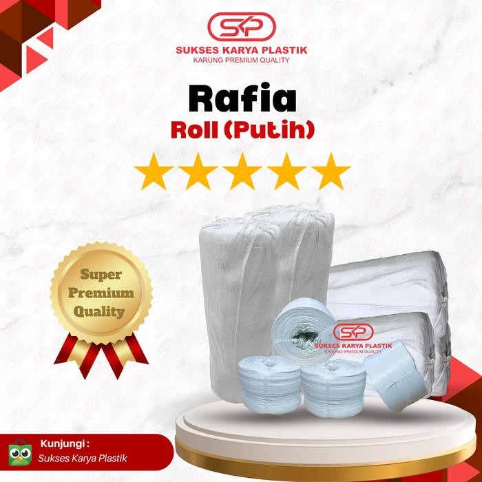 Tali Rafia Putih 5 Kg Tali Plastik Rafia Putih 5Kg Tali Losan