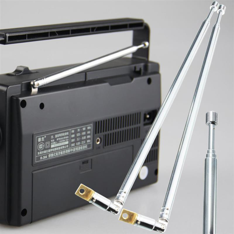 Antenna Radio Portable 4 Sections TV Antenna Telescopic Rotatable Antenna Aerial for Radio TV Antenn