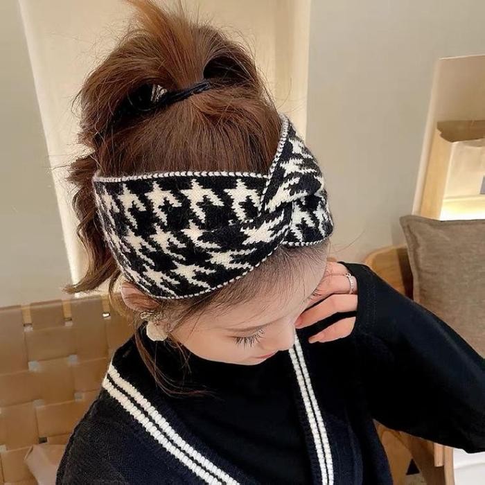 rb8j- Bandana Kain Ponytail Headband / Bando Sporty Wanita Dewasa Korea Sehari Hari /