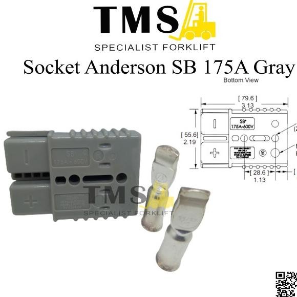 4jg2- Socket Anderson Sb175A - Gray / Sb 175A / Sb175A-Gray For Forklift