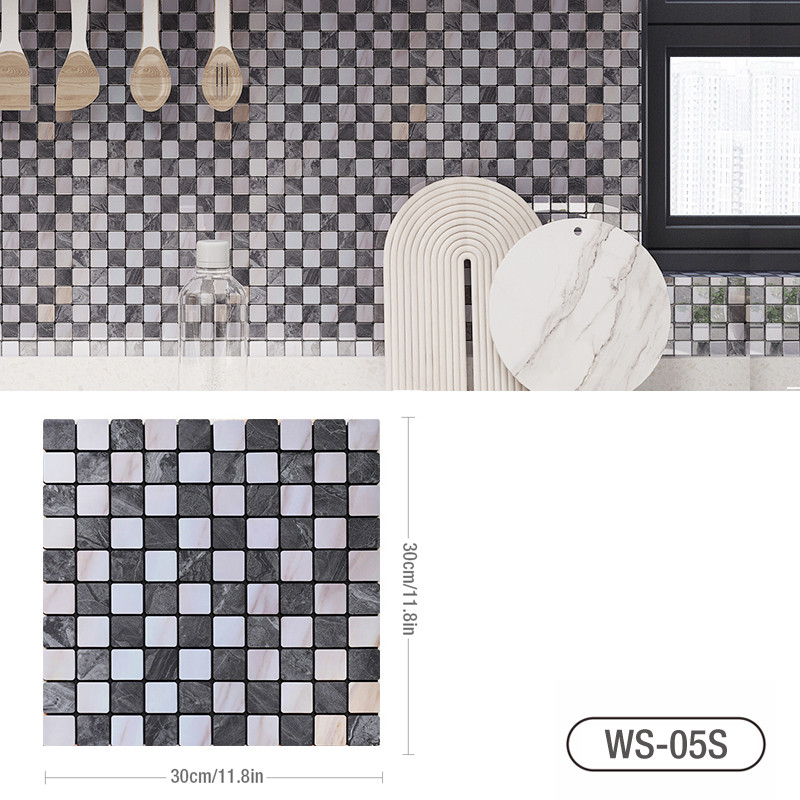 30x30cm self-adhesive mosaic PVC 3D wall sticker TV wall 3D wall panel tile kitchen bathroom waterpr