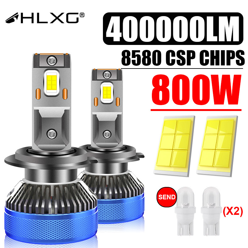 HLXG H7 Led Canbus Car Headlights Bulbs 8580 CSP 400000LM H11 H4 H1