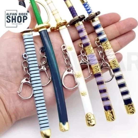 h4d2- Skala 1/6 Miniatur Pedang Sword Zoro One Piece Ganci Figure Kitbash