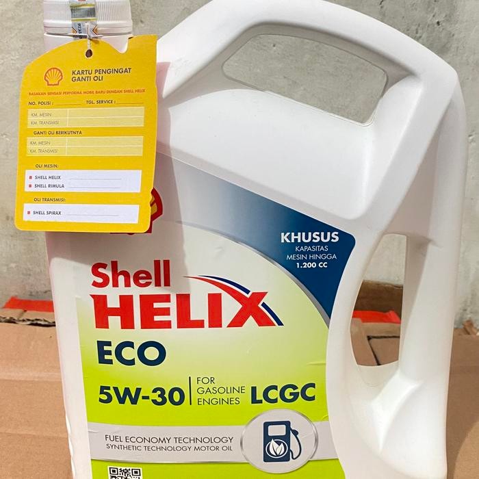 Oli Shell Helix Eco 5W-30 (3,5L) untuk LCGC // oli mesin mobil shell eco 5w30 untuk ayla agya sigra