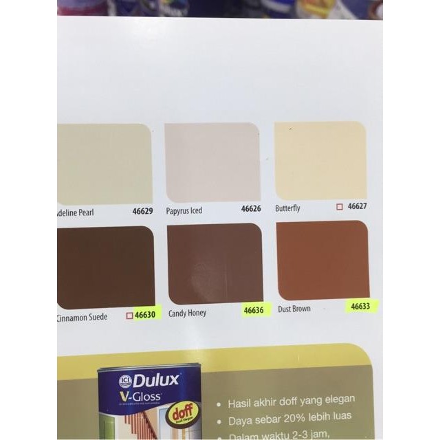 CAT MINYAK DULUX V GLOSS 1 KG (WARNA STANDARD)