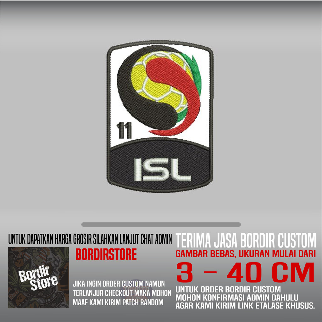 ISL 11 LIGA INDONESIA BOLA BS-1052 PATCH BORDIR LOGO/EMBLEM