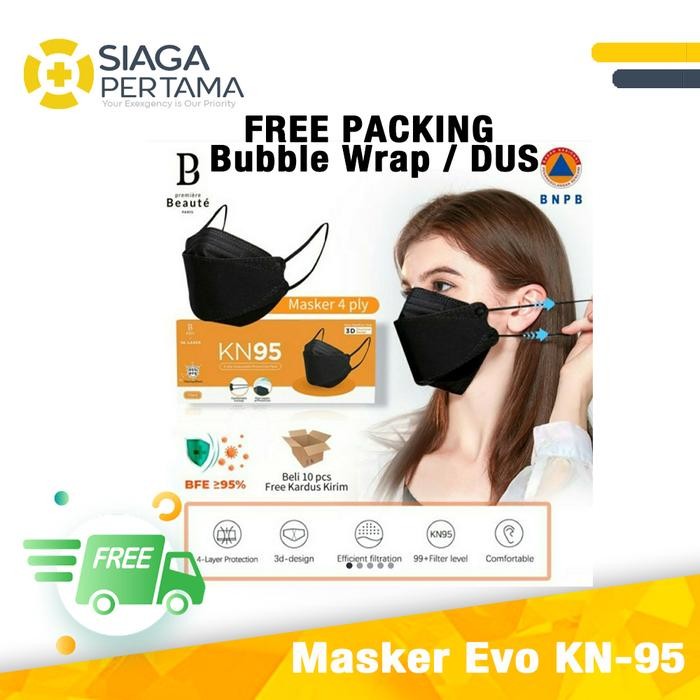 KJB Masker KN95 EVO 4ply / Premiere Beaute Disposable Face Mask[Isi 10pcs]