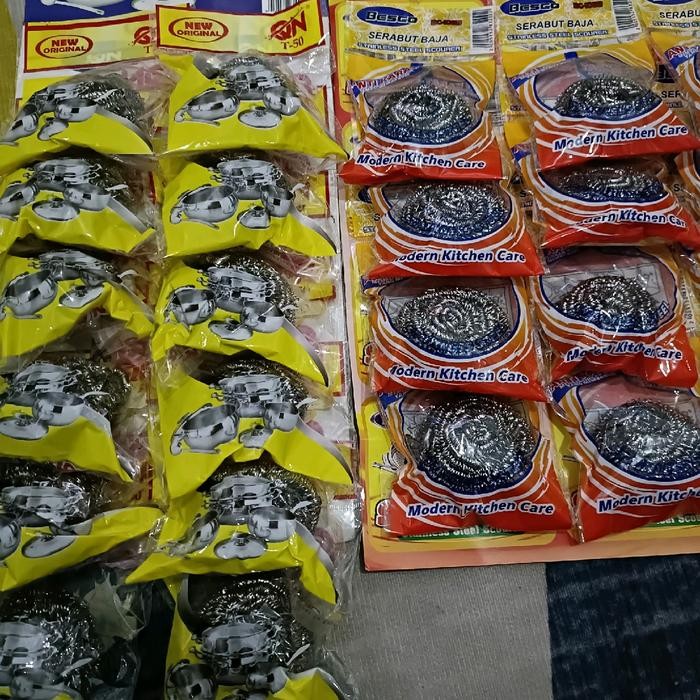 sabut kawat pencuci piring isi 12 pcs
