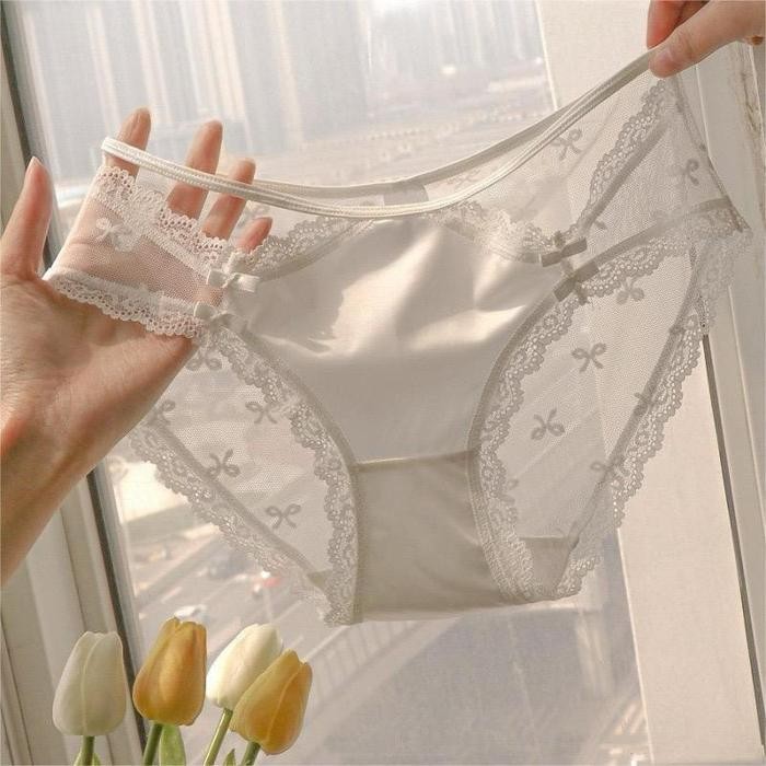 JC126 CD Wanita Celana Dalam Satin Sexy Soft Motif Pita Ribbon Kualitas Bagus Pendek Dewasa