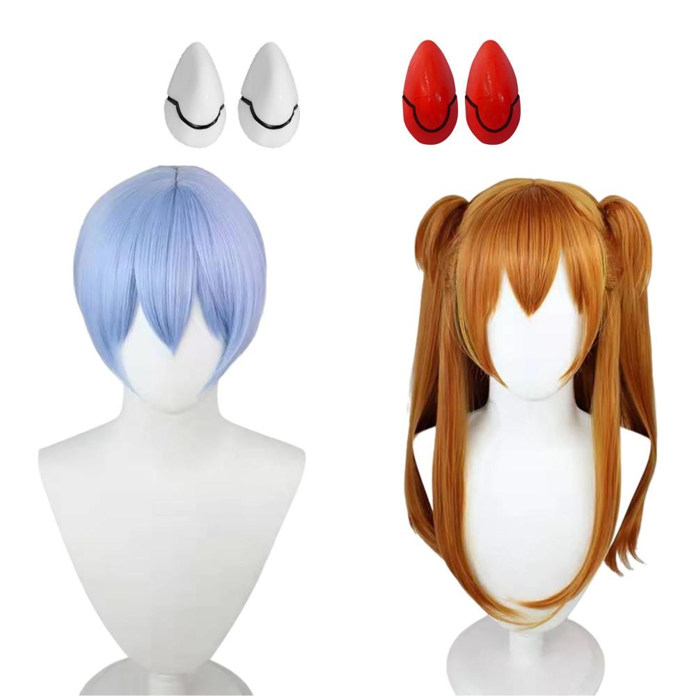Asuka Langley Soryu Cosplay Costume Wig Hair Clips Rei Ayanami Cosplay Girl Women Halloween Loli