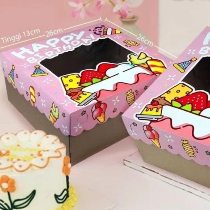 Dus Kotak Cake Puding 26x26x13 cm