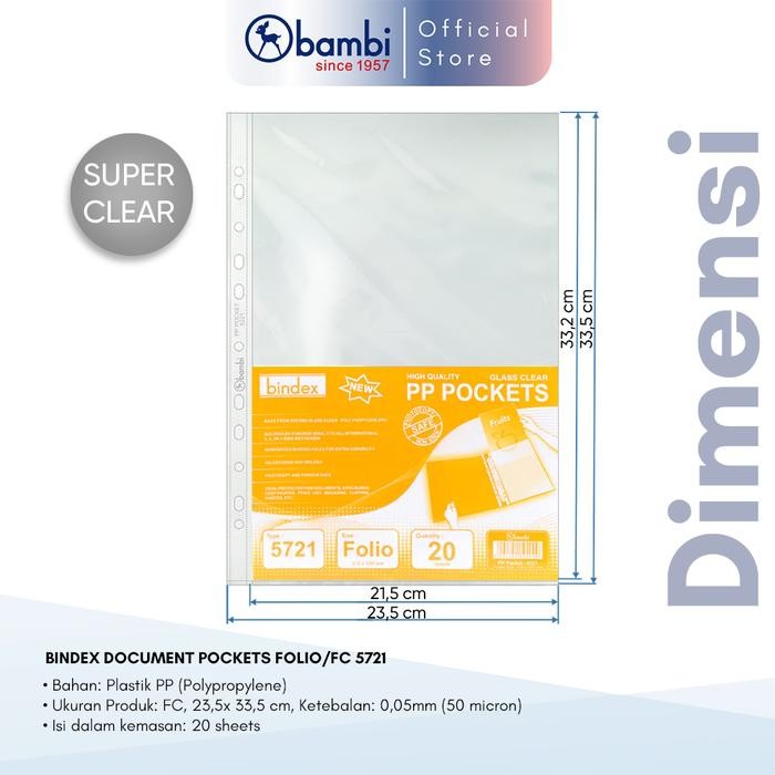 pzth- Bindex Document Pocket 5721 Fc Pp Pocket Ketebalan 0,055 Mmic