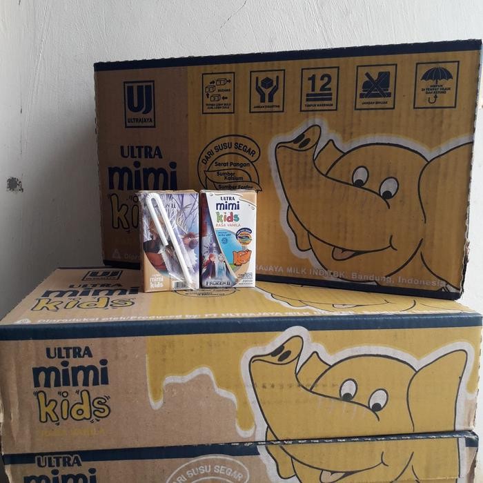 Eat77- Susu Ultra Mimi Kids Frozen Rasa Vanilla Ukuran 125 Ml Isi 40 Pcs