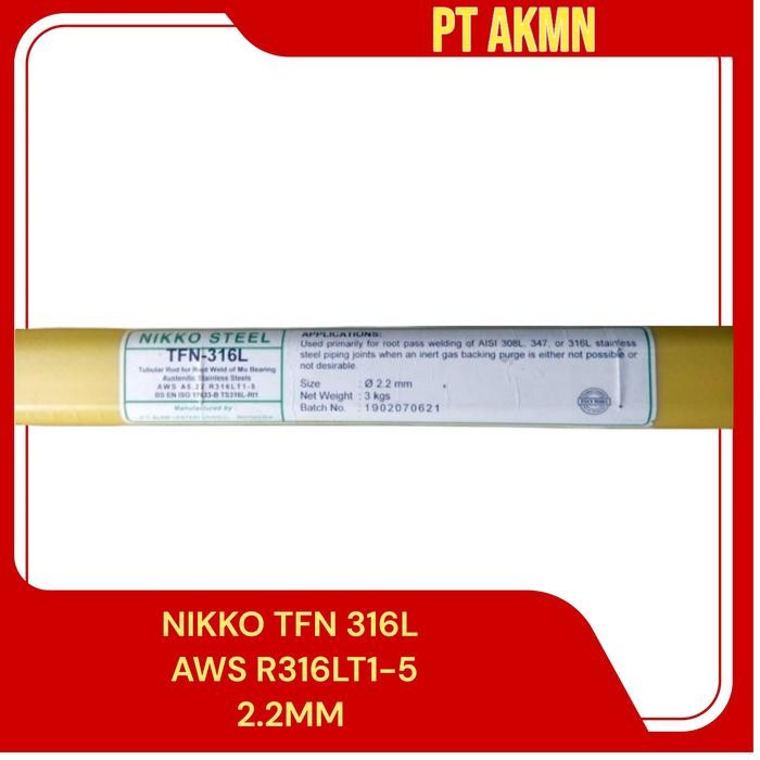 KAWAT LAS NIKKO TIG FLUX CORE TGX 316L TFN AWS R316LT1-5 2.2MM