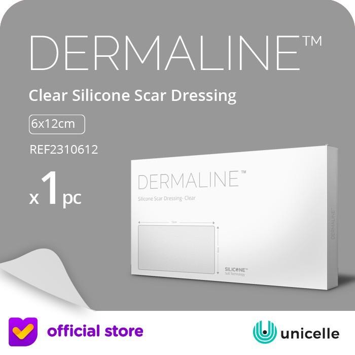 PERAWATAN KELOID - DERMALINE CLEAR SILICONE SCAR DRESSING 6CM X 12CM