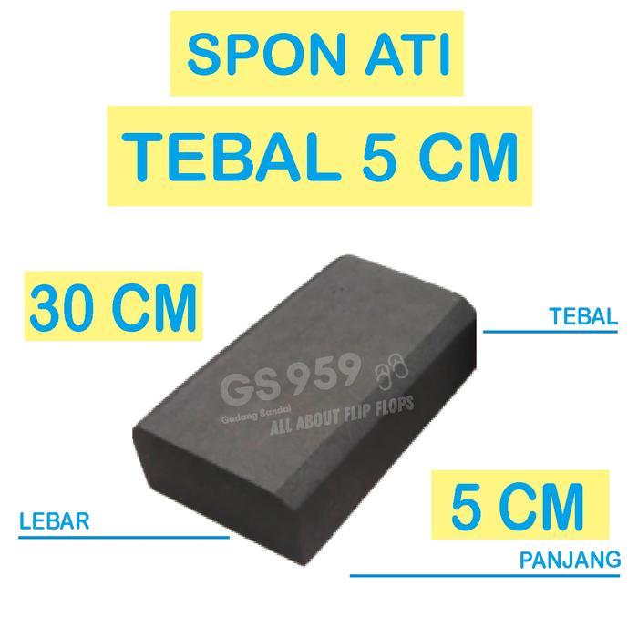 Spon Ati / Busa Ati / Spon Eva Tebal 5 Cm Hitam Ukuran 30 Cm X 5 Cm