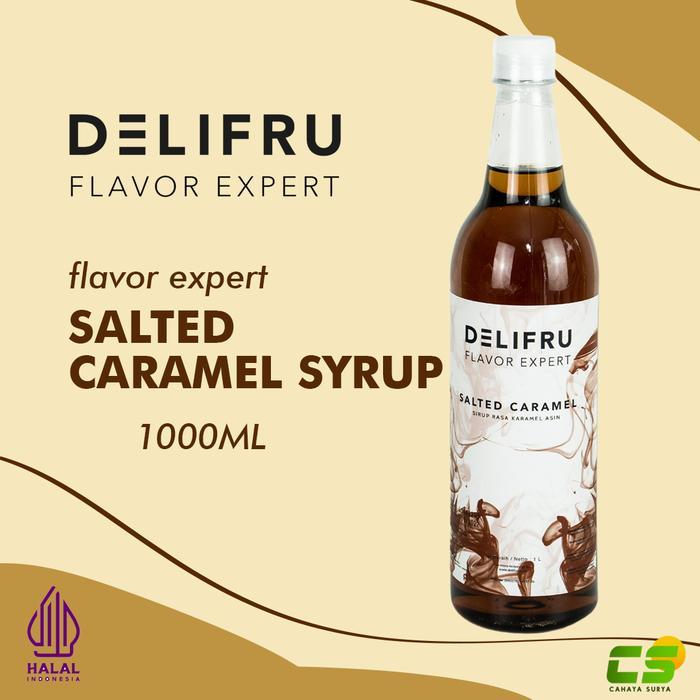 DELIFRU SYRUP/SIRUP - SALTED CARAMEL SYRUP 1000 ML