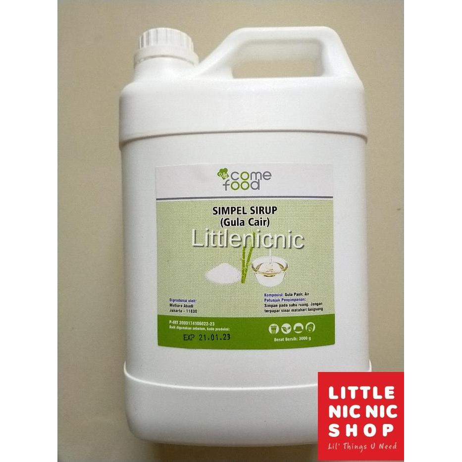 COME FOOD SIMPLE SYRUP GULA CAIR 3 KG SIMPEL SIRUP