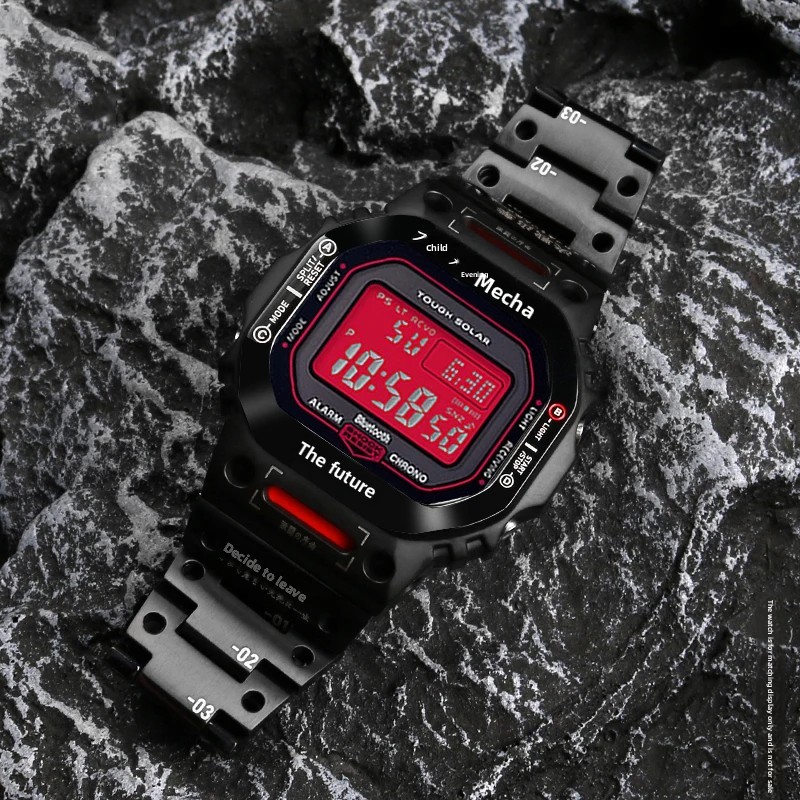 DW5600 Mod kit MechWarrior Metal case watch band for Casio G-SHOCK DW5600 GW-B5600 GWX-5600 modified