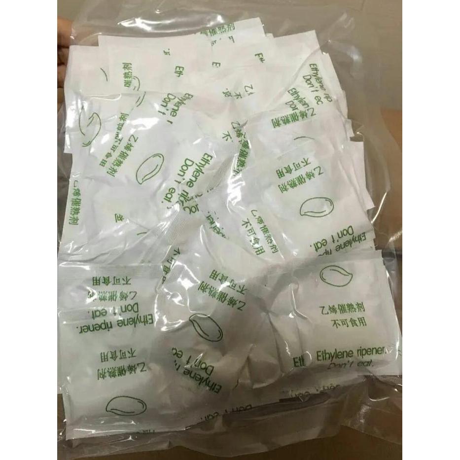 Ethylene Ripener 3Gr 1 Pack Isi 80Pcs Etilen Serbuk Pematang Buah Mangga Manggis Pisang Alpukat