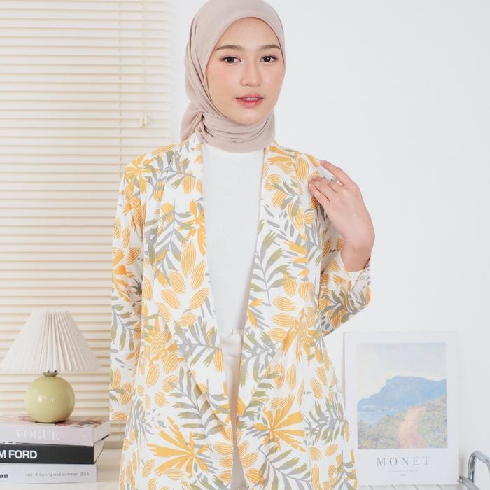 Blazer Batik Premium Atasan Batik Wanita Modern Outer Batik Baju Kantor