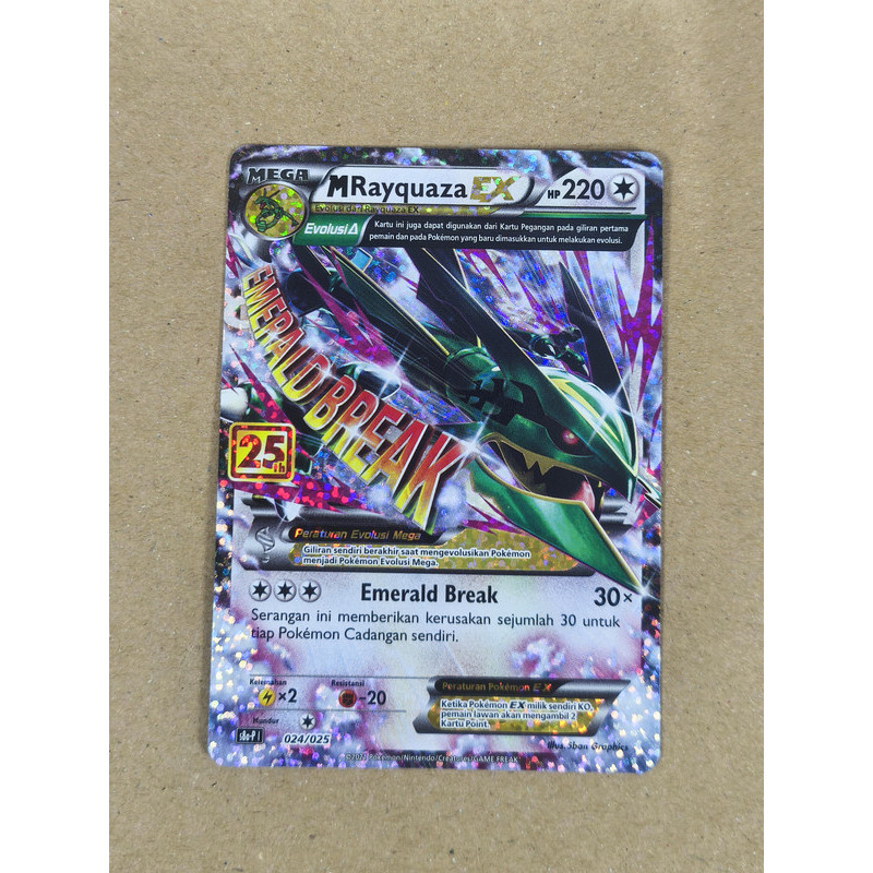 M Rayquaza EX #24 Pokemon TCG Trading Card Game Indonesia Kartu Game Koleksi