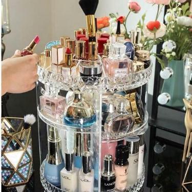 Rak Kosmetik Putar Diamond & Rak Make Up Putar 360 Derajat Rak Kosmetik Alat Penyimpan Make Up