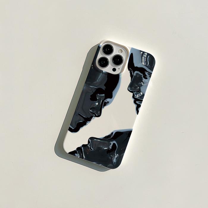 BERKUALITAS [Sell a case] New Wajah Mengkilap Abstrak Jelly Silicone - Glossy White Soft Box/Case
