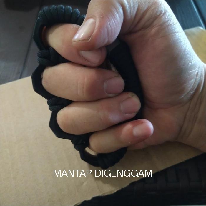 Knuckle Hitam Lilit Logam Knakel Tebal 1 Cm Anti Slip Barnekel Bernekel Alat Boxing Samsak Muay Thai