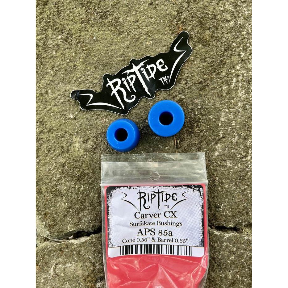Bushings Surfskate Carver CX merk RipTide 1 pasang (1 pair), bentuknya Cone 0.56dan Barrel 0.65.