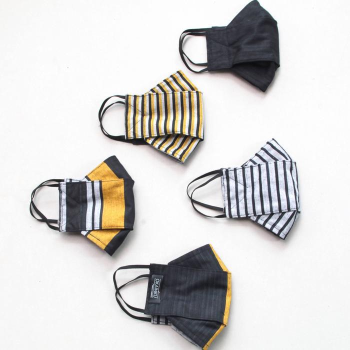 Okainku Masker Kain Color Block Kunyit