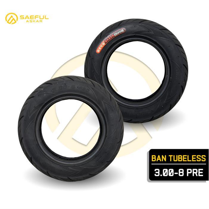 PROMO Ban Luar Tubeless 3.00 - 8 Roda Tiga Listrik Sepeda Roda 3 Listrik