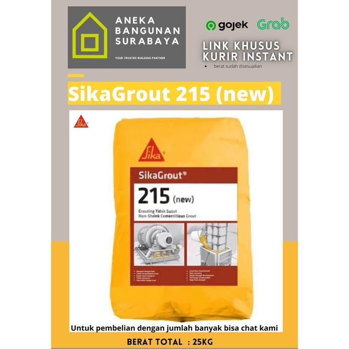 SikaGrout 215 25kg Kurir Instant - Sika Grout Bahan Grouting untuk Berbagai Aplikasi Beton - Motor,