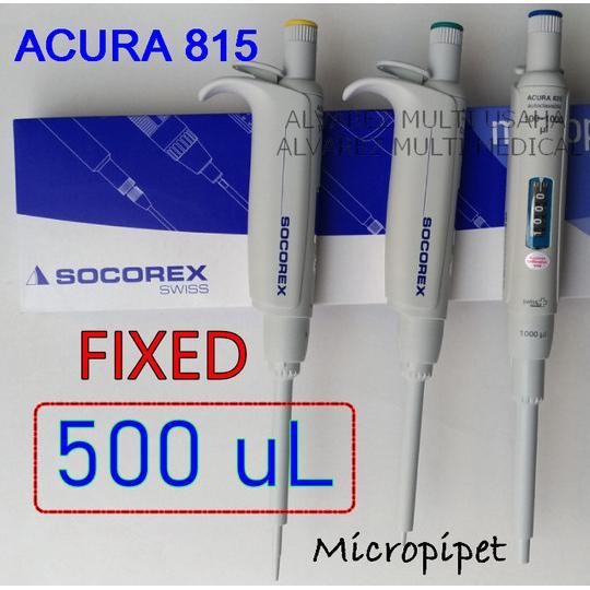 Socorex Micropipet Fixed 500 ul Acura 815 BARU