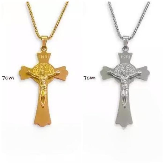 Yeraya Kalung Salib Benediktus Bunga Besar Kalung Rohani Kalung Salib Kalung Salib Benediktus Aksess