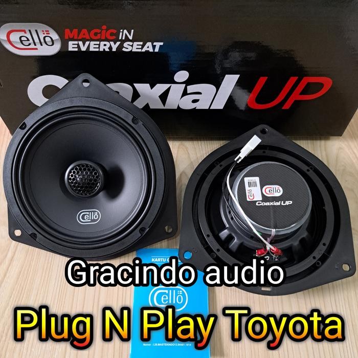 Speaker Cello Coaxial Up 6.5Inch Plug N Play Pintu Mobil Toyota Innova Zenix Original Cello
