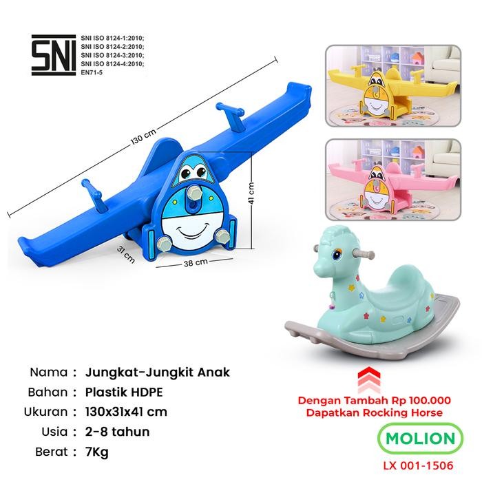 Mainan Jungkat Jungkit Anak Seesaw Prosotan Kuda Kudaan Permainan Plastik Mainan Anak Balance Lucu