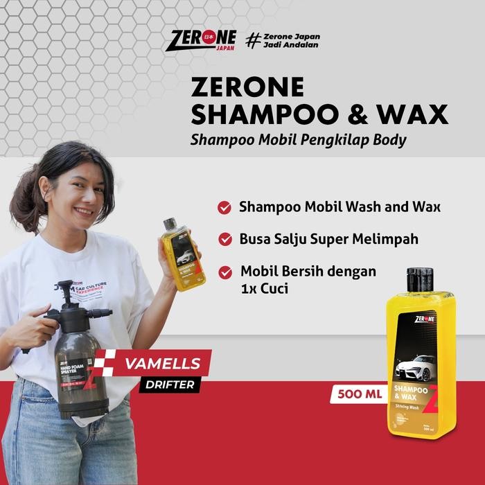 Zerone Shampo & Wax Mobil Sabun Cuci Shampo Mobil Busa Melimpah