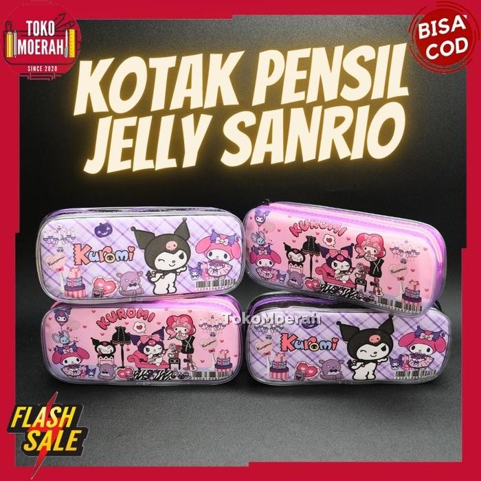 

KOTAK PENSIL JELLY KUROMI TEMPAT PENSIL SANRIO KUROMI UNIK LUCU COD