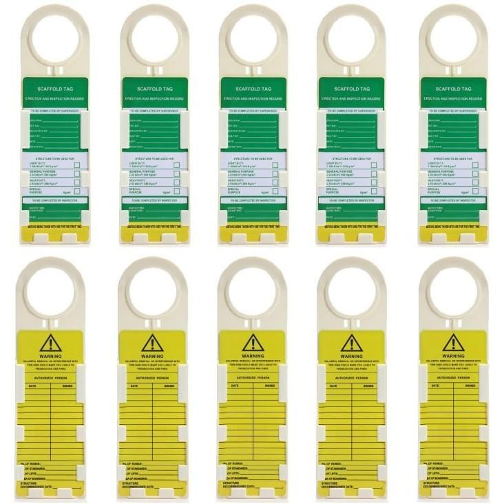 

ScaffTag Scaffolding Tag, White on Green, Kit Contents Holder