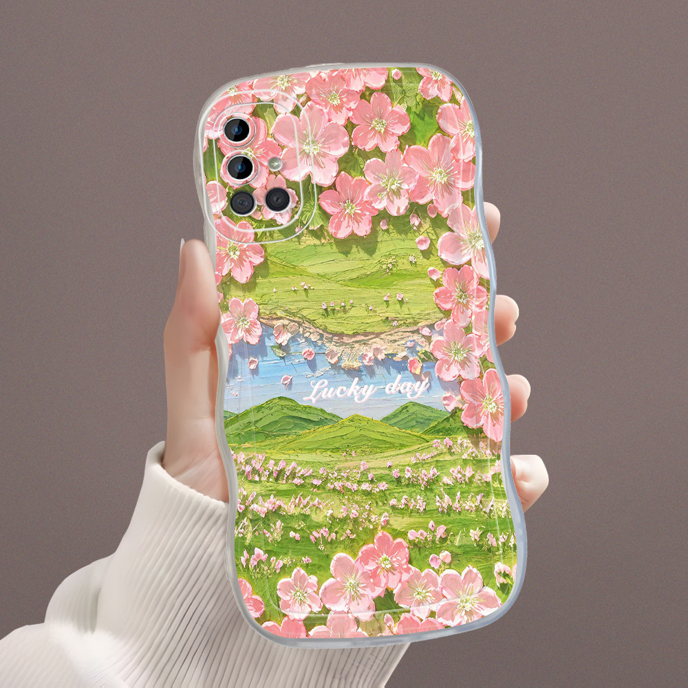 Casing Hp Untuk Compitable With Samsung Galaxy A71 Case Softcase Kesing Soft Cassing Bunga 4098