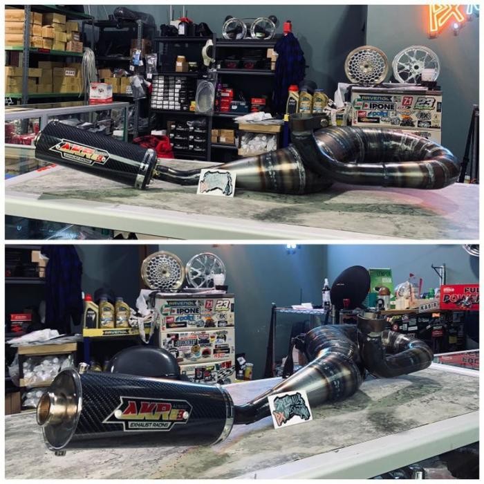 ASLI KNALPOT VESPA RACING KANAN BIG AKR23 READY STOCK