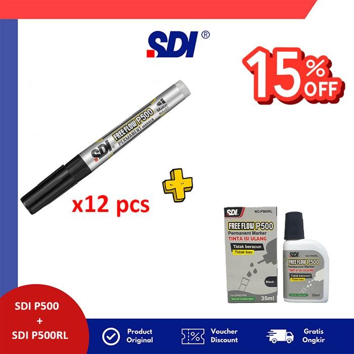 

PROMO BUNDLING SDI P500 Spidol Permanen + Refill tinta