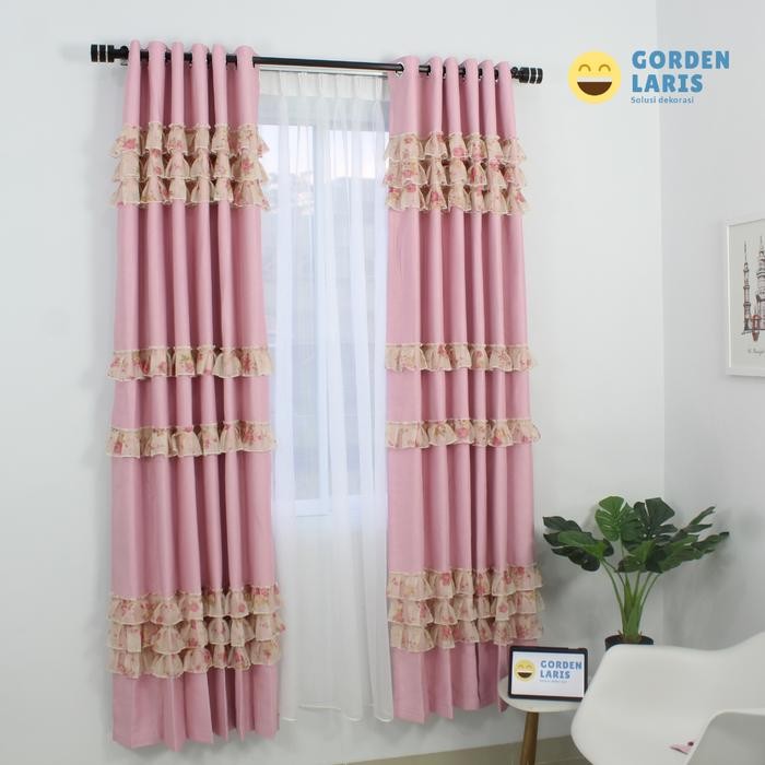 Gorden Nimalis Blackout / Rubix Rumah Poni Jendela Utama Pintu Kamar Jendela Kamar Gordyn Hordeng