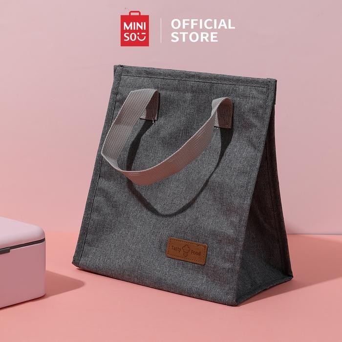 Pilihan- Miniso Tas Bekal Lunch Tote Bag Food Box Foil Lunch Bo Tas Makan Siang