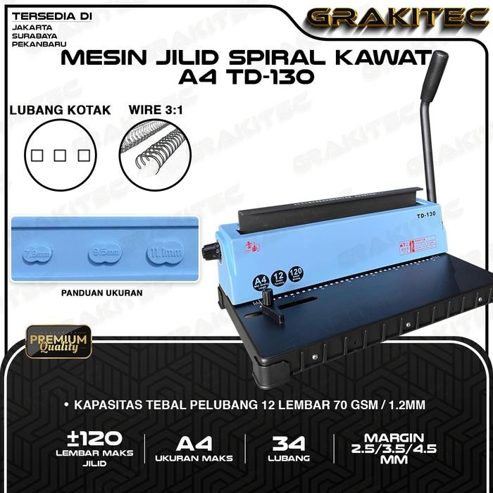 

GRAKITEC MESIN JILID SPIRAL KAWAT A4 TD-130