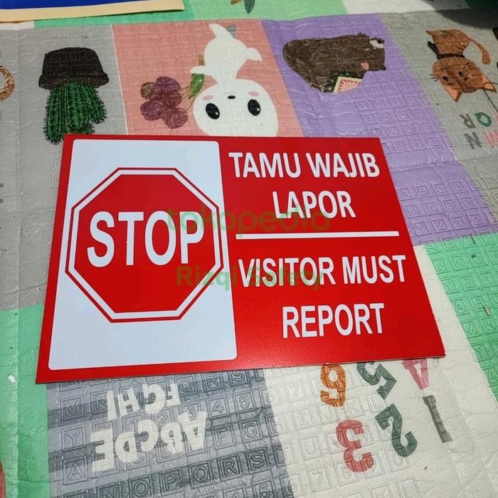 

PLAT SIGN RAMBU STOP TAMU WAJIB LAPOR UKURAN 4060CM