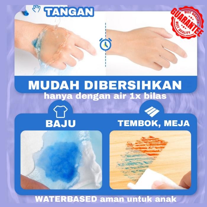 

Bisa Grab! Washable Color Pen Marker Spidol Warna Anak Bisa Dicuci Hapus Nontoxic / Spidol Anak Bisa