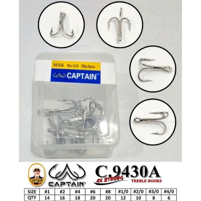 Kail captain treble hook 9430A