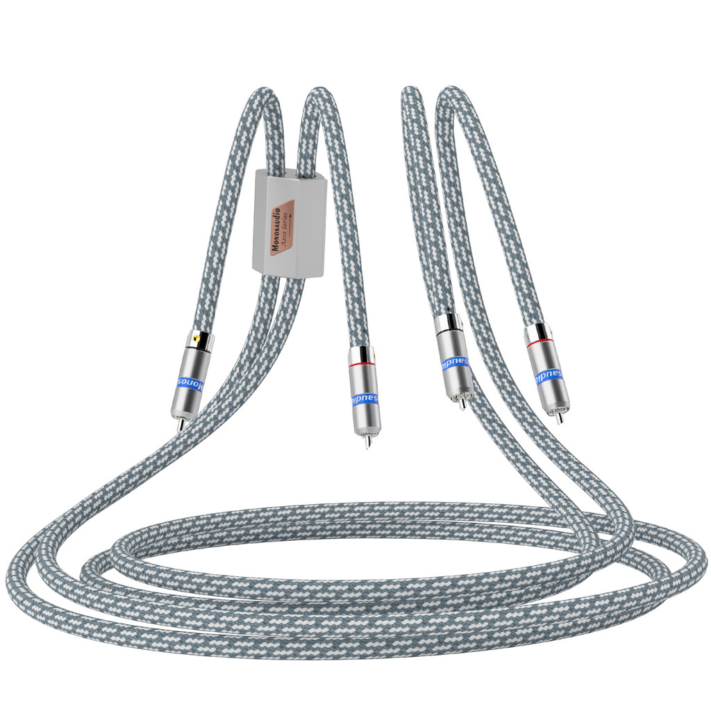 Baru Monosaudio A202R6R 99.9998% OFC Copper Silver Plated Audio Extend Signal Cable HiFi Performance